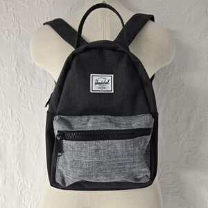 Herschel Nova Mini Backpack, Colorblock Pattern Light Grey Black Dark Grey 9L
